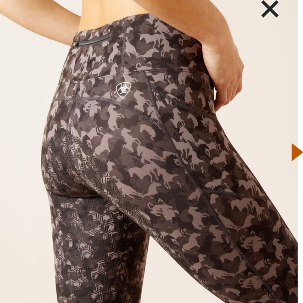 Ariat EOS FULL SEAT tights periscope camo horse Ladies Med New with tags